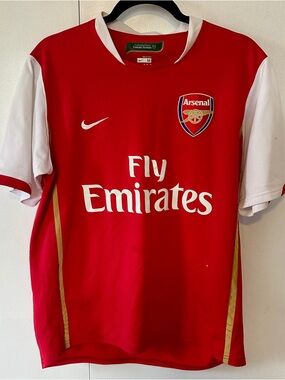 Arsenal Red Fly Emirates Soccer Jersey